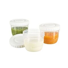 Difrax Pot de Conservation Lait Maternel & Aliments pour Bébés 6 Pièces