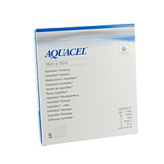 Aquacel Ag Pansement Hydrofiber Stérile 15x15cm 5 Pièces