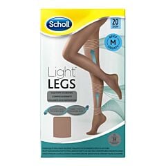 Scholl Light Legs 20 DEN Beige - Maat M - 1 Paar