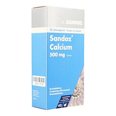 Sandoz Calcium 500mg Goût Orange 40 Comprimés Effervescents