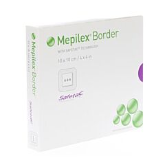 Mepilex Border Safetec 10 x 10cm - 5 Pièces