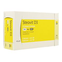 Steovit D3 Citron Calcium + Vitamine D3 500mg/400Ui 168 Comprimés à Croquer