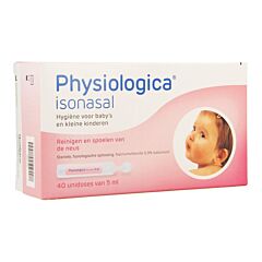 Physiologica Isonasal Reinigingsoplossing Neus & Ogen 40 Unidoses x 5ml