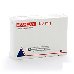 Asaflow 80mg Affections Cardiovasculaires 112 Comprimés Gastro-Résistants
