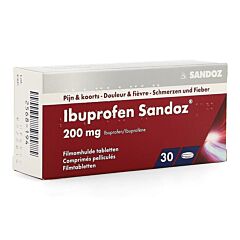 Ibuprofen Sandoz 200mg 30 Comprimés Pelliculés
