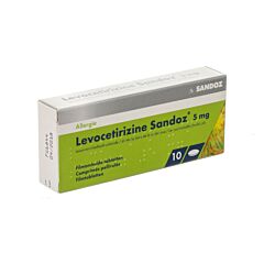 Levocetirizine Sandoz 5mg 10 Comprimés Pelliculés