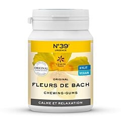 Fleurs de Bach N°39 Urgence Chewing-Gums Calme & Relaxation 40 Pièces