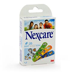 Nexcare Soft Design Kids Assortiment 19x72mm 20 Pansements