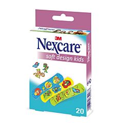 Nexcare Soft Design Kids Assortiment 19x72mm 20 Pansements