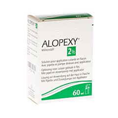 Alopexy 2% Chute de Cheveux Flacon Pipette et Pompe Doseuse 60ml