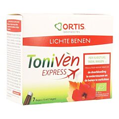 Ortis Toniven Express Jambes Légères 7 Fioles x 15ml