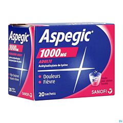 Aspegic 1000mg Adultes 20 Sachets