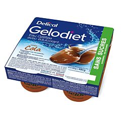 Delical Gelodiet Eau Gélifiée Sans Sucres Cola Pot 4x120g