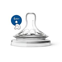 Philips Avent Natural Zuigspeen 6M+ -  Dikkere Voeding - 2 Stuks