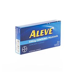 Aleve Naproxène Sodique 220mg 24 Comprimés Pelliculés