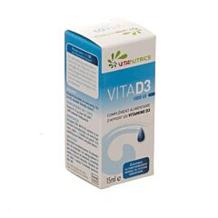 VitaNutrics Vita D3 1000ui Flacon Compte-Gouttes 15ml