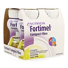 Fortimel Compact Fibre Vanille Bouteille 4x125ml