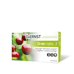 Dr Ernst Drain Tabs Drainage Elimination Urinaire Queues de Cerise & Thé Vert 42 Comprimés