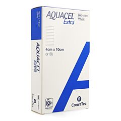 Aquacel Extra Pans Hydrofiberplusrenf Fibr 4x10cm 10