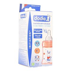 Dodie Zuigfles Initiatie+ Speen 1 Gat Roos 150ml