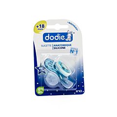 Dodie Fopspeen Nacht Silicone +18M 1 Stuk
