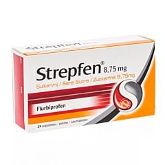Strepfen 8,75mg Orange Sans Sucre 24 Pastilles à Sucer