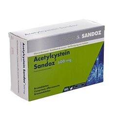 Acetylcystein Sandoz 600mg 60 Bruistabletten