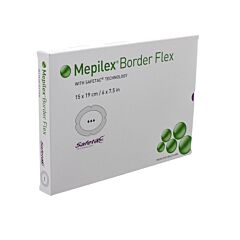Mepilex Border Flex Pansement Oval 15x19cm 5 Pièces