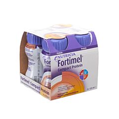 Fortimel Compact Protein Pêche Mangue Bouteille 4x125ml