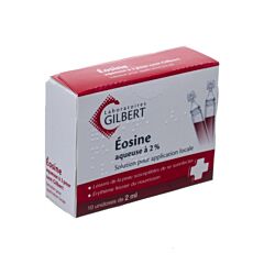 Gilbert Eosine Aqueuse à 2% Solution pour Application Locale 10 Unidoses x 2ml