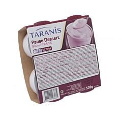 Taranis Pause Dessert Smaak Aardbei 4x125g