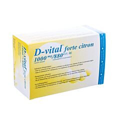 D-Vital Forte 1000mg/880UI Calcium/Vitamine D3 Citron 30 Sachets