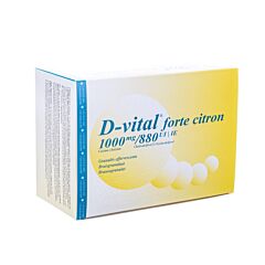 D-Vital Forte 1000mg/880UI Calcium/Vitamine D3 Citron 90 Sachets