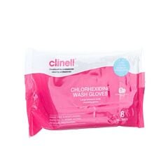 Clinell gant toilette 2% chlorhexydine 8