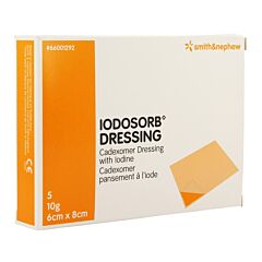 Iodosorb Dressing 10g 6x8cm 5 Stuks