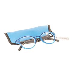 Pharmaglasses Lunettes de Lecture Rondes Dioptrie +3.50 Blue/Black 1 Pièce