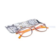 Pharmaglasses Lunettes de Lecture Dioptrie +4.00 Brown/Orange 1 Pièce