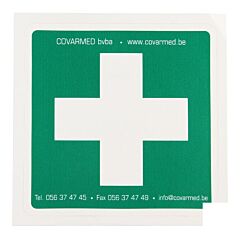 Autocollant premier secours 10x10cm