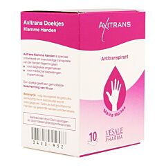 Axitrans Antitranspirant Mains Moites 10 Lingettes