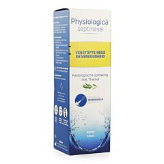 Physiologica Septinasal Sérum Physiologique avec Thymol Nez Bouché & Rhume Spray 50ml