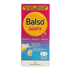 Balso Junior Sirop Sans Sucre Toux Sèche Flacon 200ml