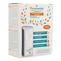 Puressentiel Diffuseur Sans Fil Ultrasonique Diffuse & Go pour Huiles Essentielles 1 Pièce