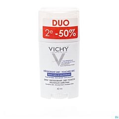 Vichy Déodorant Sans Sels d'Aluminium 24h Peau Sensible Stick PROMO Duo 2x40ml