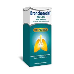 Bronchosedal Mucus Miel & Citron 20mg/ml Sirop Guaifénésine Flacon 300ml