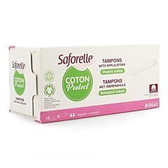 Saforelle Coton Protect Tampons avec Applicateurs Normal 16 Pièces