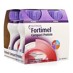 Fortimel Compact Protein Fruits Rouges Sensation Fraîcheur Bouteille 4x125ml	