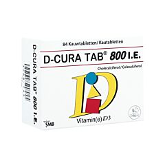 D-Cura Tab 800 I.E. 84 Kauwtabletten