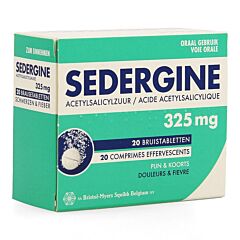 Sedergine 325mg 20 Comprimés Effervescents NF