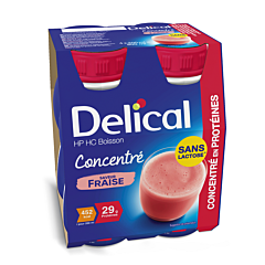 Delical HP-HC Concentré Fraise Bouteille 4x200ml