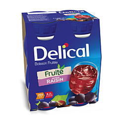 Delical Boisson Fruitée Raisin Bouteille 4x200ml